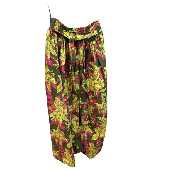Mango Women's Multicolor Belted Waist Floral Pattern Maxi Skirt Size Medium - Picture 1 of 4